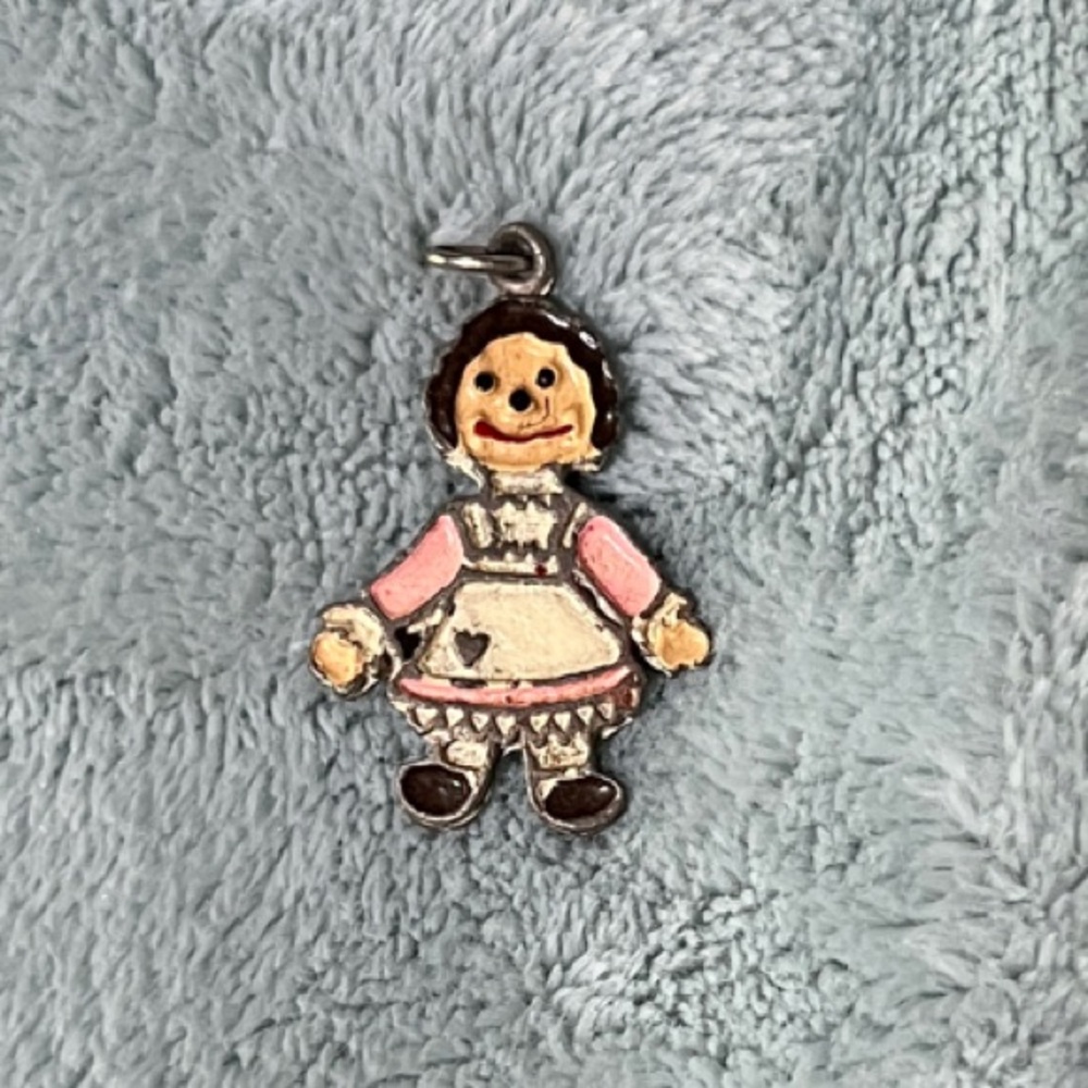 Vintage Raggedy Anne Doll Necklace Charm